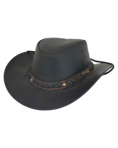 Wagga Wagga Leather Western Hat (Brown / Medium)